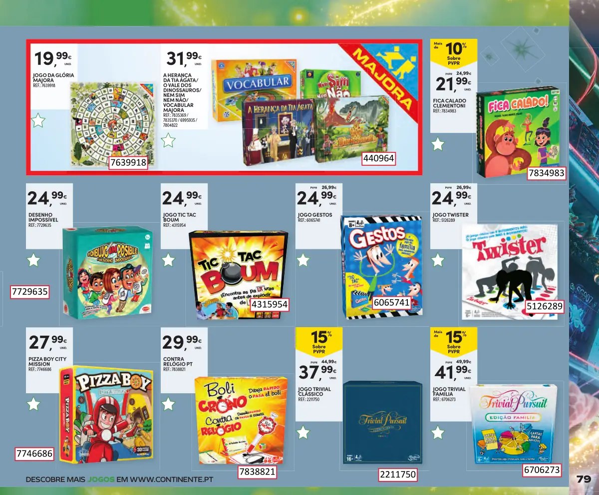 Folheto Continente Brinquedos de Natal