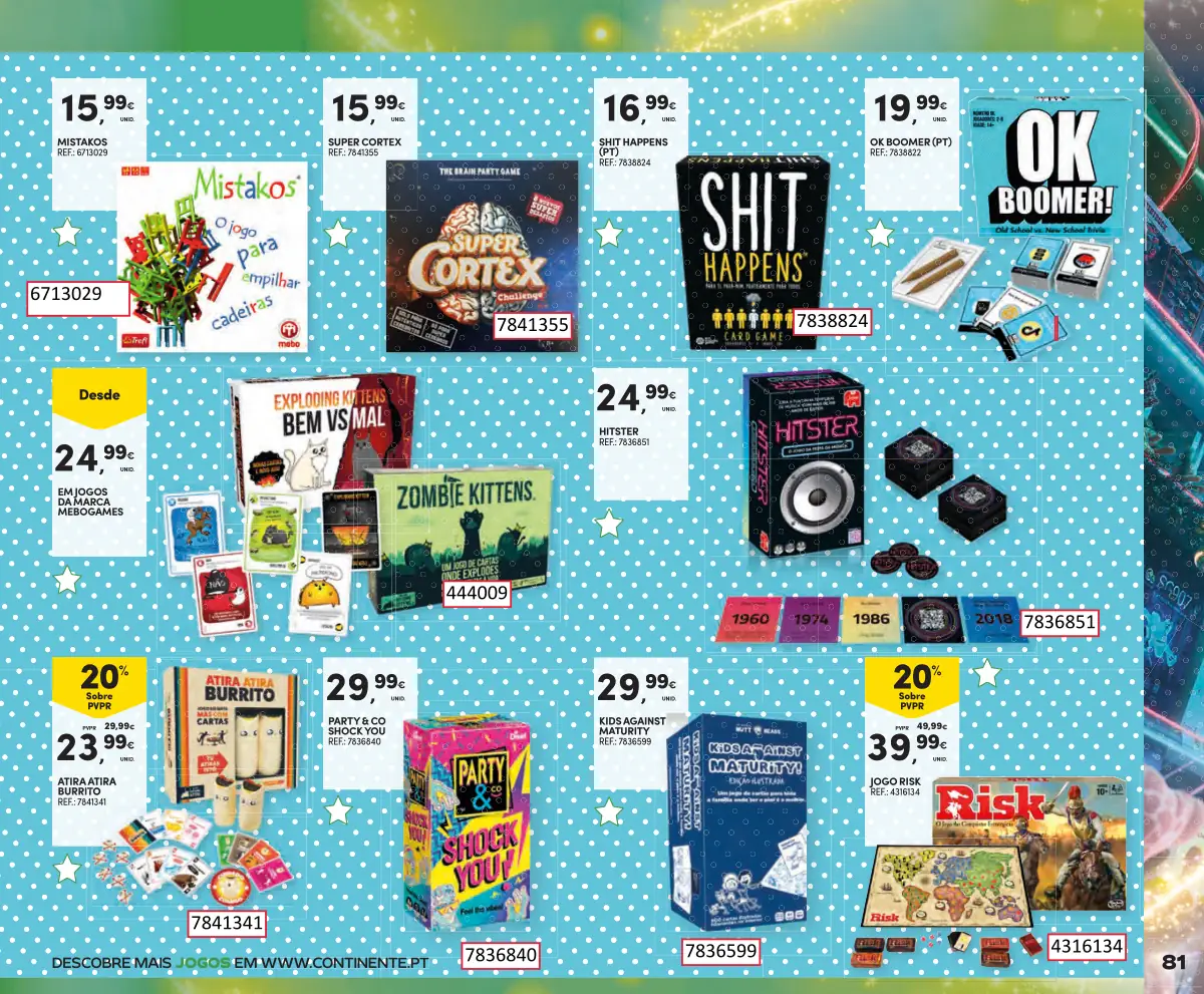 Folheto Continente Brinquedos de Natal