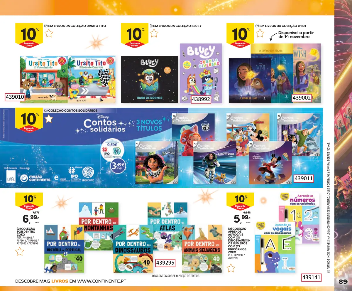 Folheto Continente Brinquedos de Natal