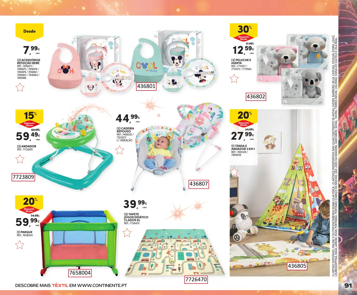 Folheto Continente Brinquedos de Natal