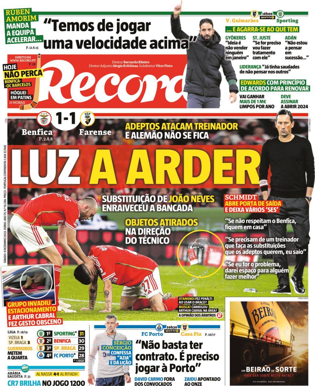 Record: Capa da Edi&ccedil;&atilde;o de s&aacute;bado, 09 de dezembro 2023