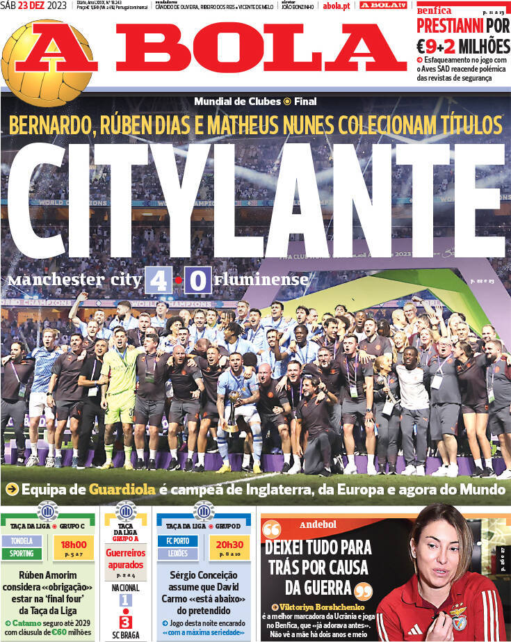 Record: Capa da Edi&ccedil;&atilde;o de s&aacute;bado, 23 de dezembro 2023