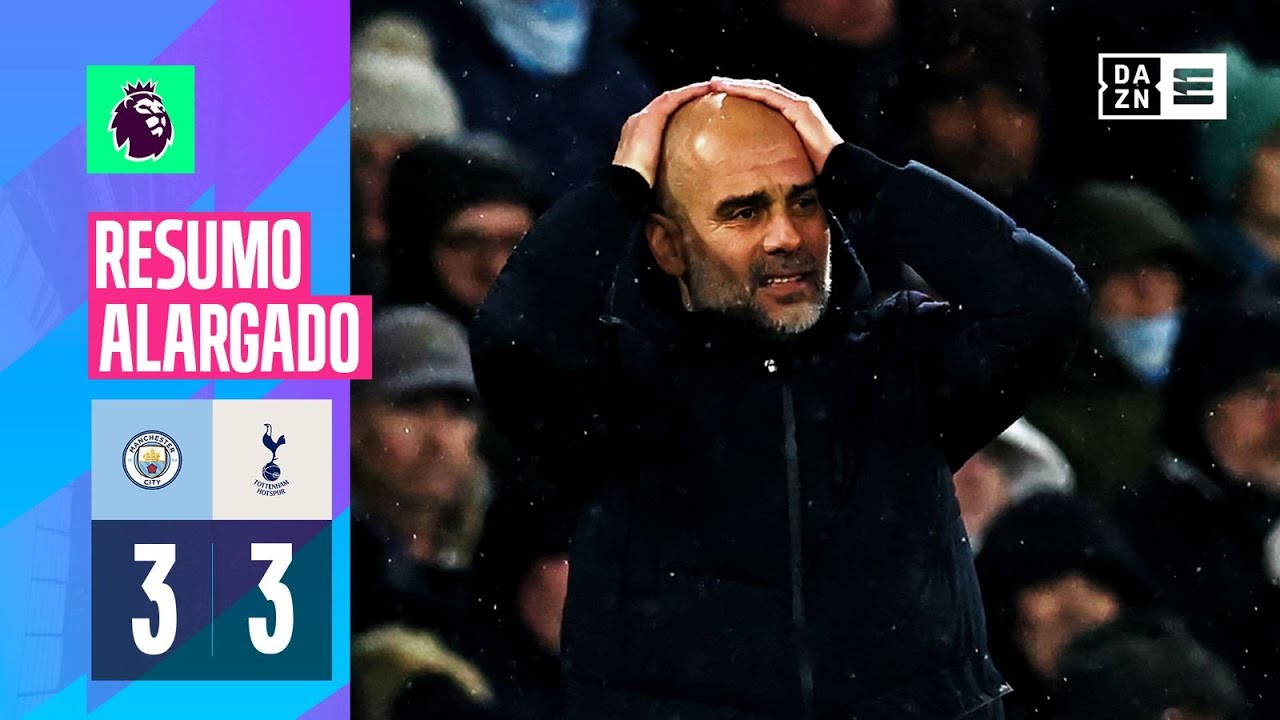 Resumo alargado | Man City 3-3 Tottenham | Premier League 22/23