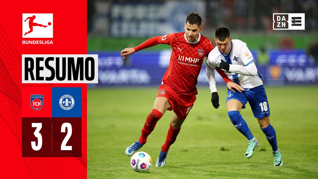 Resumo | Heidenheim 3-2 Darmstadt | Bundesliga 23/24
