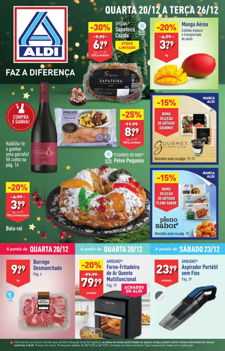Antevis&atilde;o Folheto ALDI (20 a 26 dezembro)