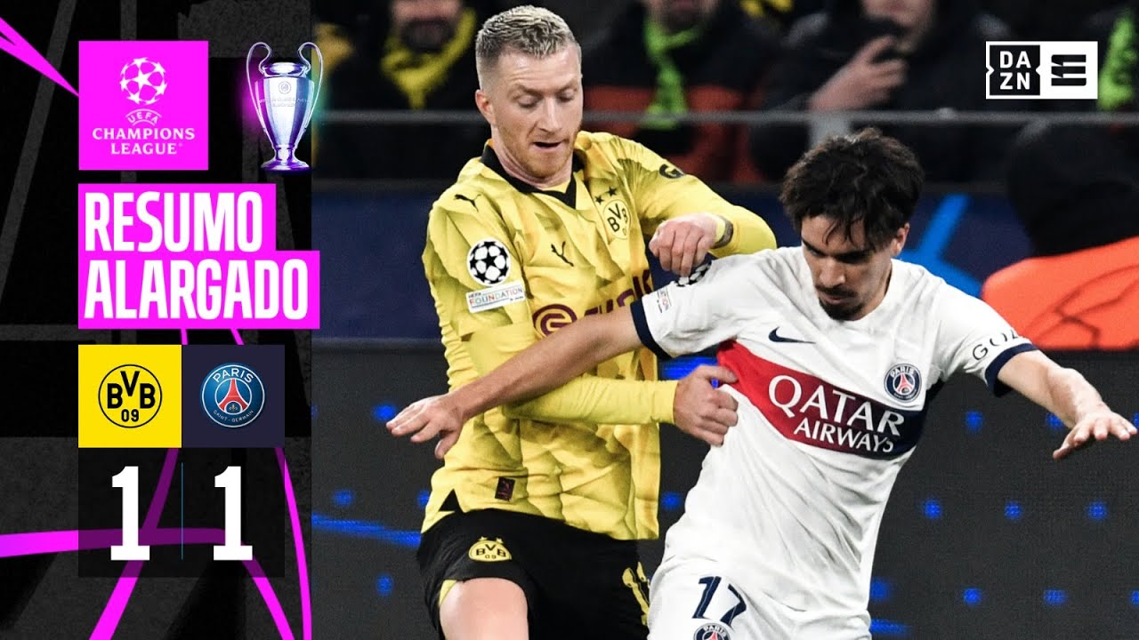 Resumo Alargado | Dortmund 1-1 PSG | Champions League 23/24