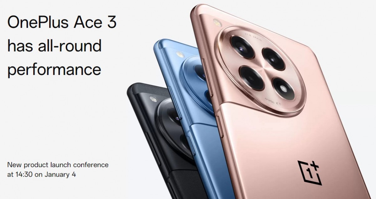 OnePlus Ace 3 chegar&aacute; em 4 de janeiro