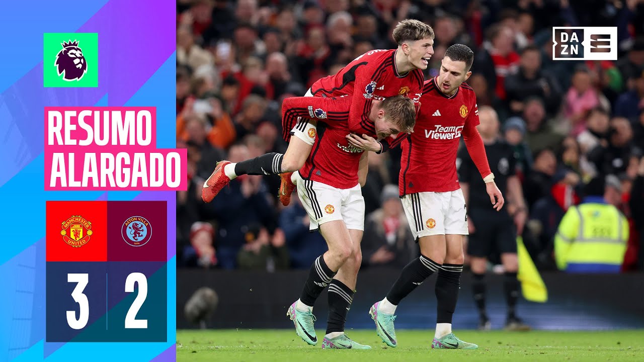 Resumo alargado | Man United 3-2 Aston Villa | Premier League 23/24