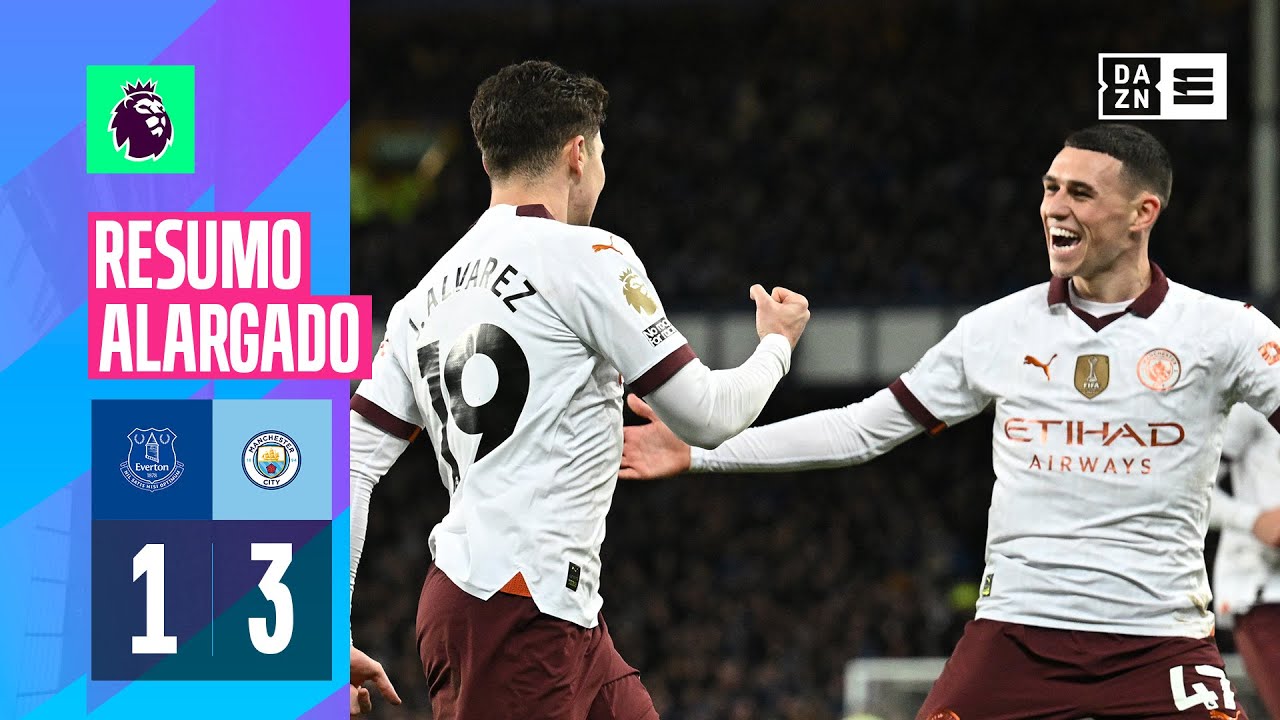 Resumo alargado | Everton 1-3 Man City | Premier League 23/24