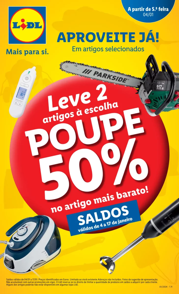 Antevis&atilde;o Folheto LiDL Novidades (a partir de 4 janeiro)