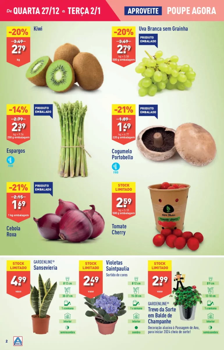 Antevis&atilde;o Folheto ALDI (27 dezembro a 2 janeiro)
