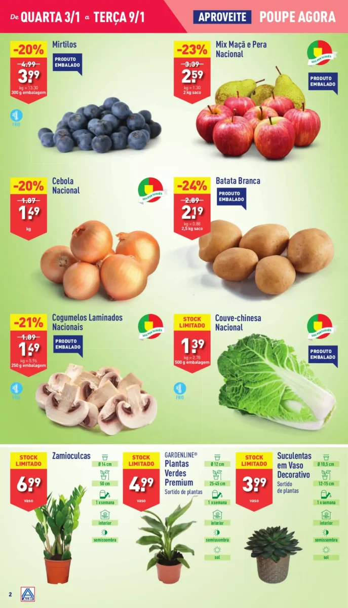 Antevis&atilde;o Folheto ALDI (3 a 9 janeiro)