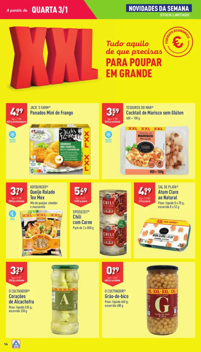 Antevis&atilde;o Folheto ALDI (3 a 9 janeiro)