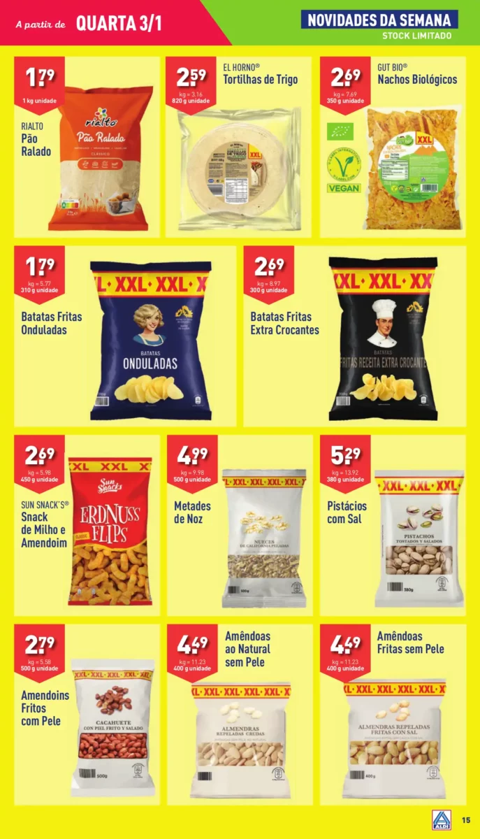 Antevis&atilde;o Folheto ALDI (3 a 9 janeiro)