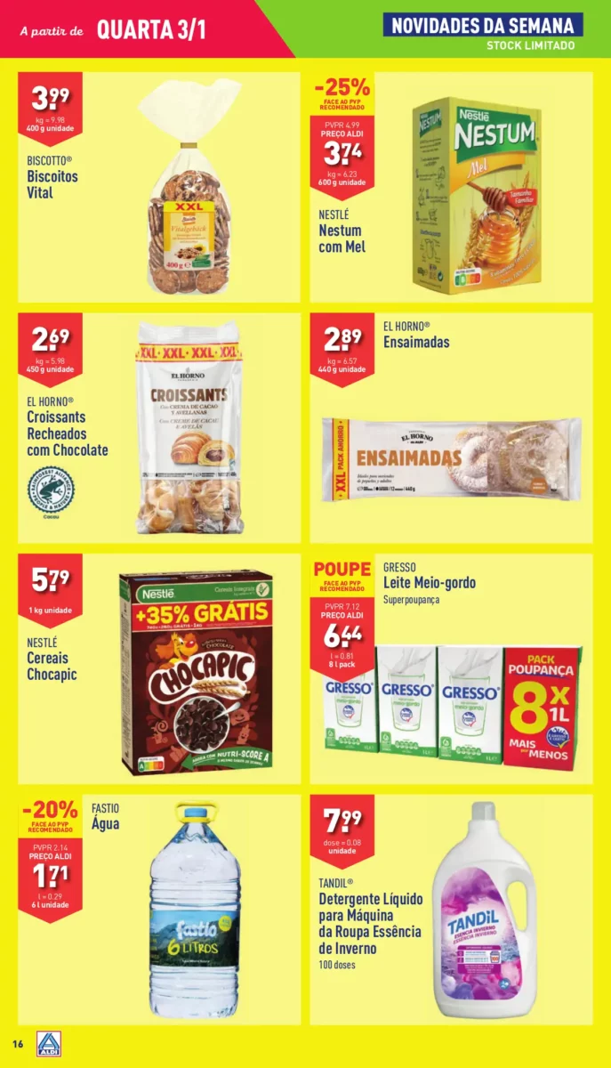 Antevis&atilde;o Folheto ALDI (3 a 9 janeiro)