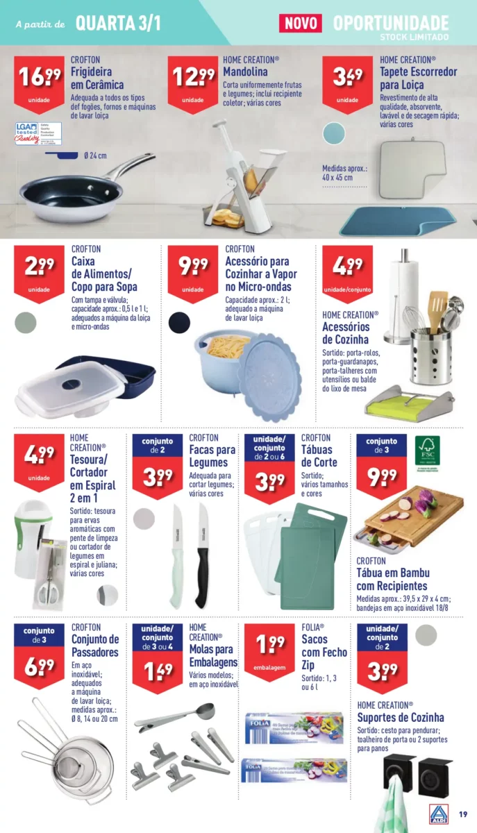 Antevis&atilde;o Folheto ALDI (3 a 9 janeiro)