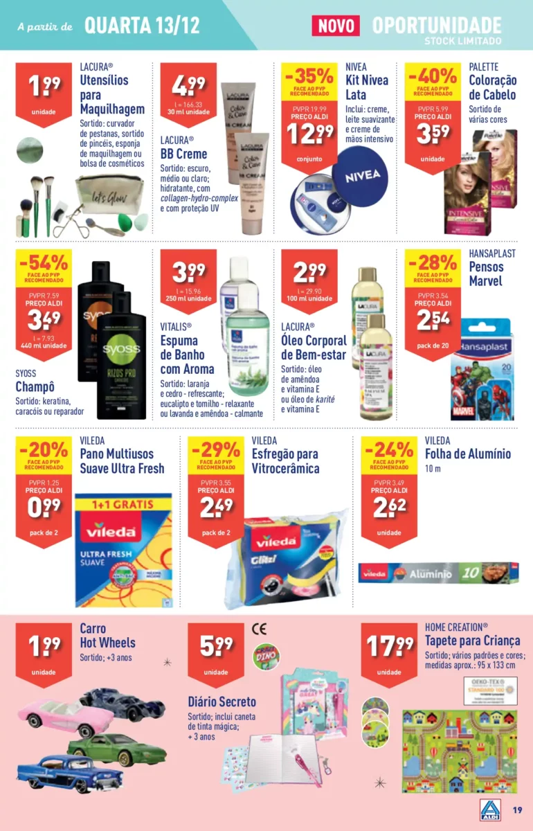 Antevis&atilde;o Folheto ALDI (13 a 19 dezembro)