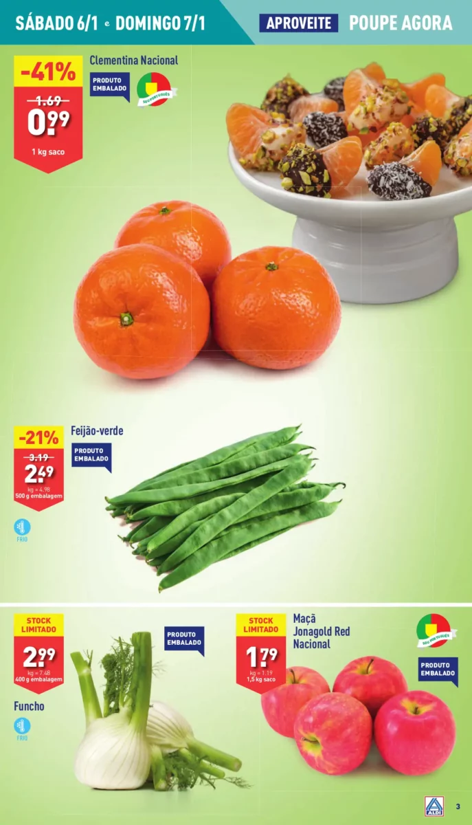 Antevis&atilde;o Folheto ALDI (3 a 9 janeiro)