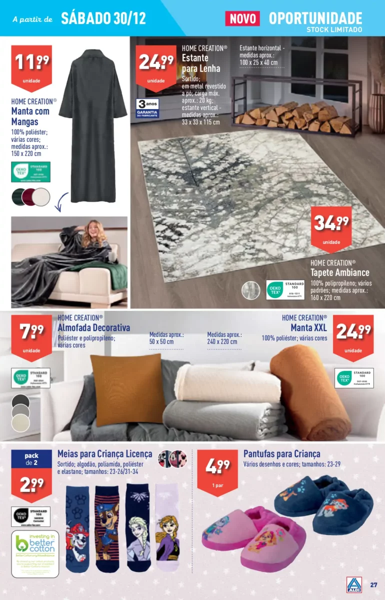 Antevis&atilde;o Folheto ALDI (27 dezembro a 2 janeiro)