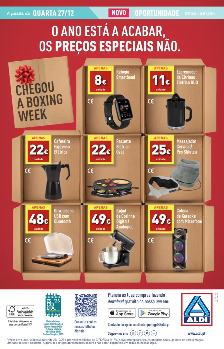 Antevis&atilde;o Folheto ALDI (27 dezembro a 2 janeiro)