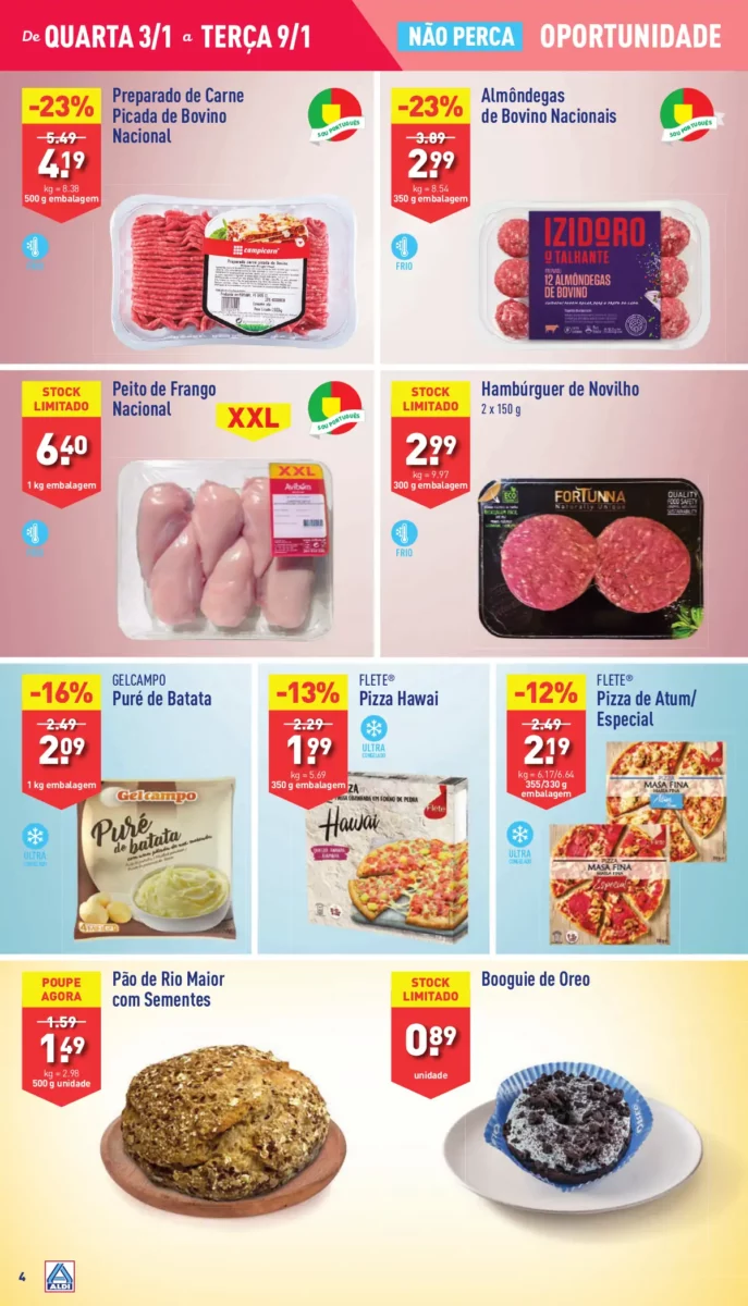 Antevis&atilde;o Folheto ALDI (3 a 9 janeiro)