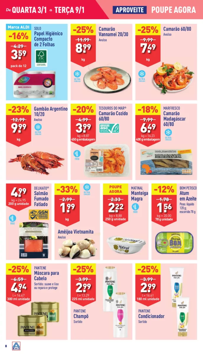 Antevis&atilde;o Folheto ALDI (3 a 9 janeiro)