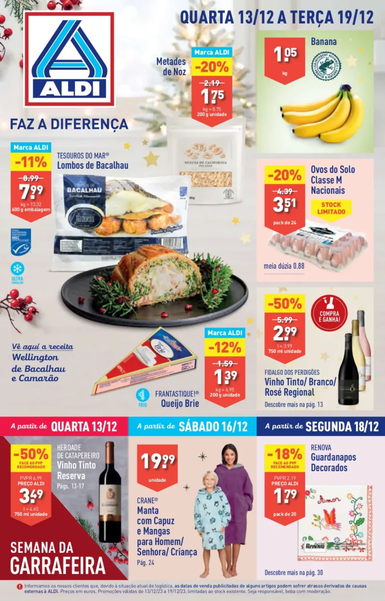 Antevis&atilde;o Folheto ALDI (13 a 19 dezembro)