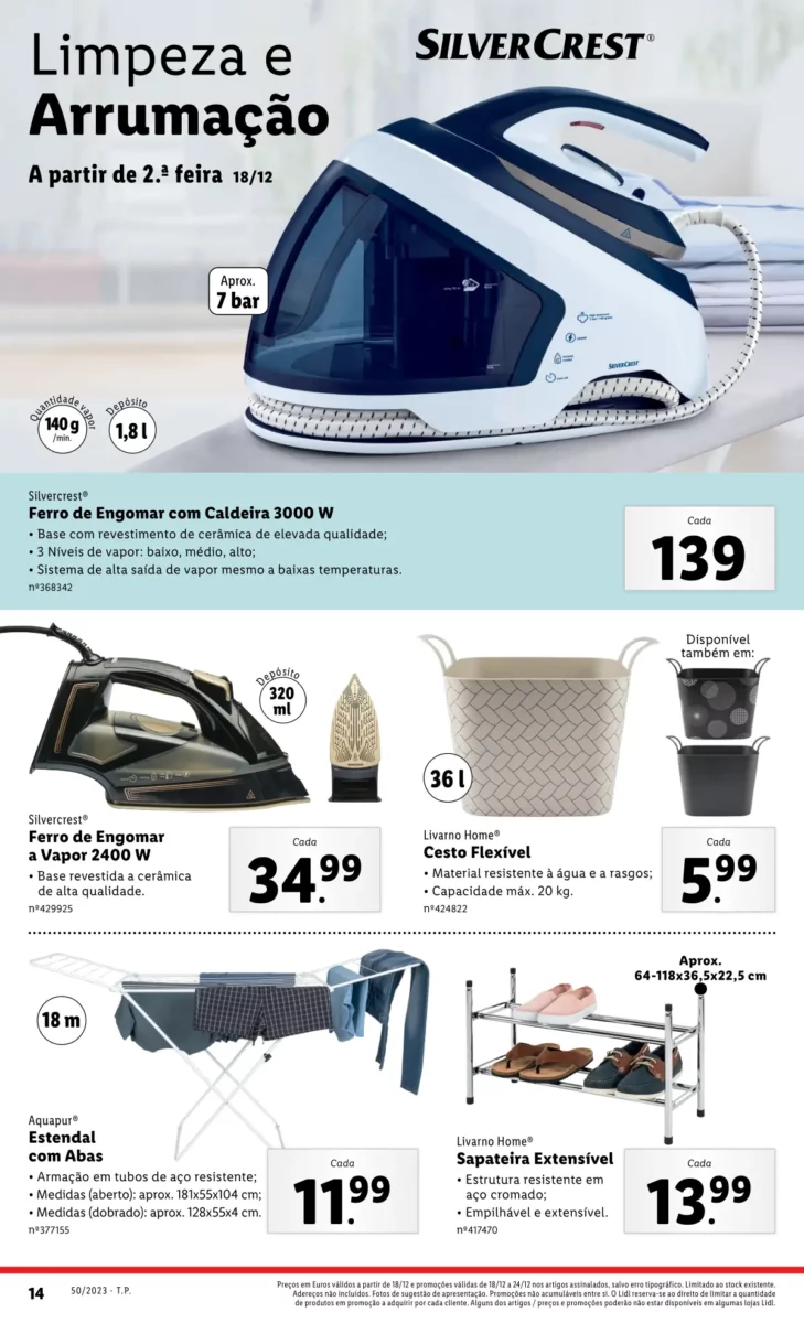 Antevis&atilde;o Folheto LiDL Novidades (a partir de 14 dezembro)