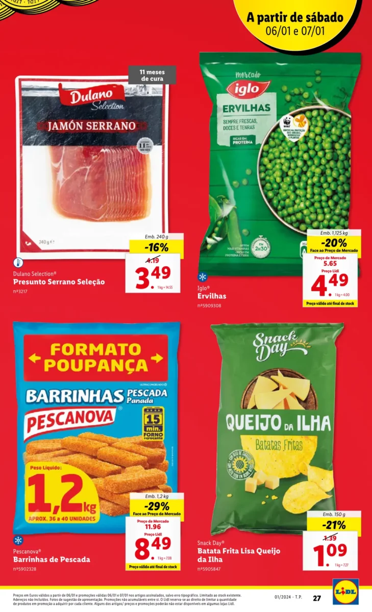 Antevis&atilde;o Folheto LiDL Fim-de-semana (6 e 7 janeiro)
