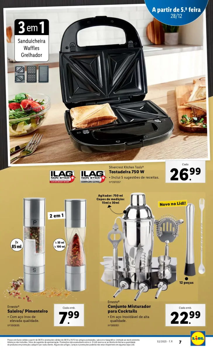 Antevis&atilde;o Folheto LiDL Novidades (a partir de 28 dezembro)