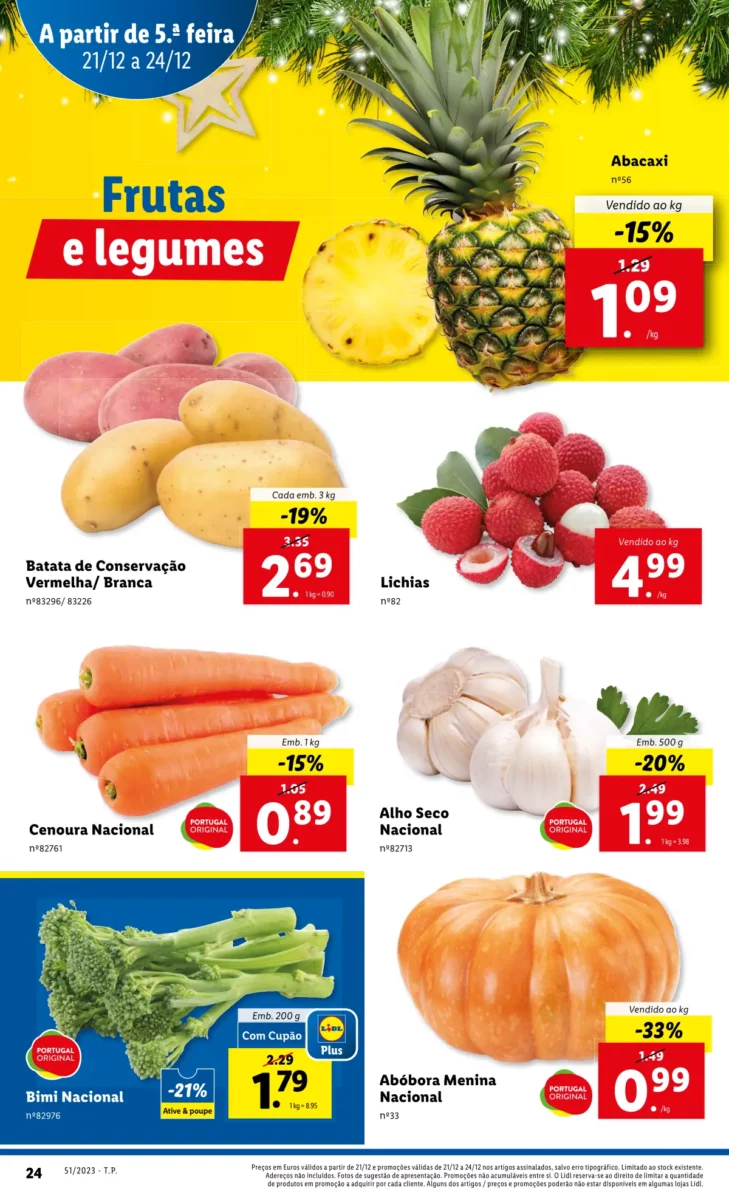 Antevis&atilde;o Folheto LiDL Promo&ccedil;&otilde;es (21 a 24 dezembro)