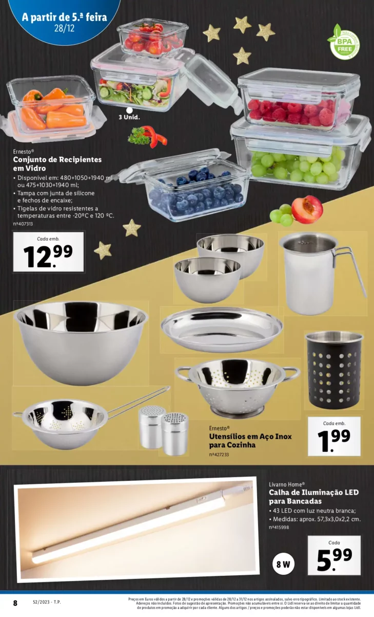 Antevis&atilde;o Folheto LiDL Promo&ccedil;&otilde;es (28 a 31 dezembro)