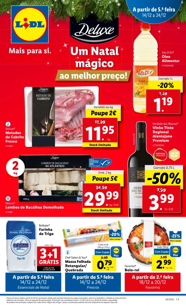 Antevis&atilde;o Folheto LiDL Promo&ccedil;&otilde;es (14 a 20 dezembro)