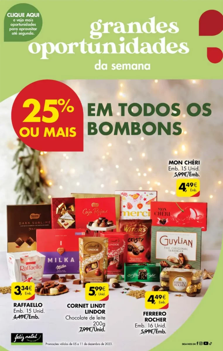 Antevis&atilde;o Folheto Pingo Doce fim-de-semana (8 a 11 dezembro)