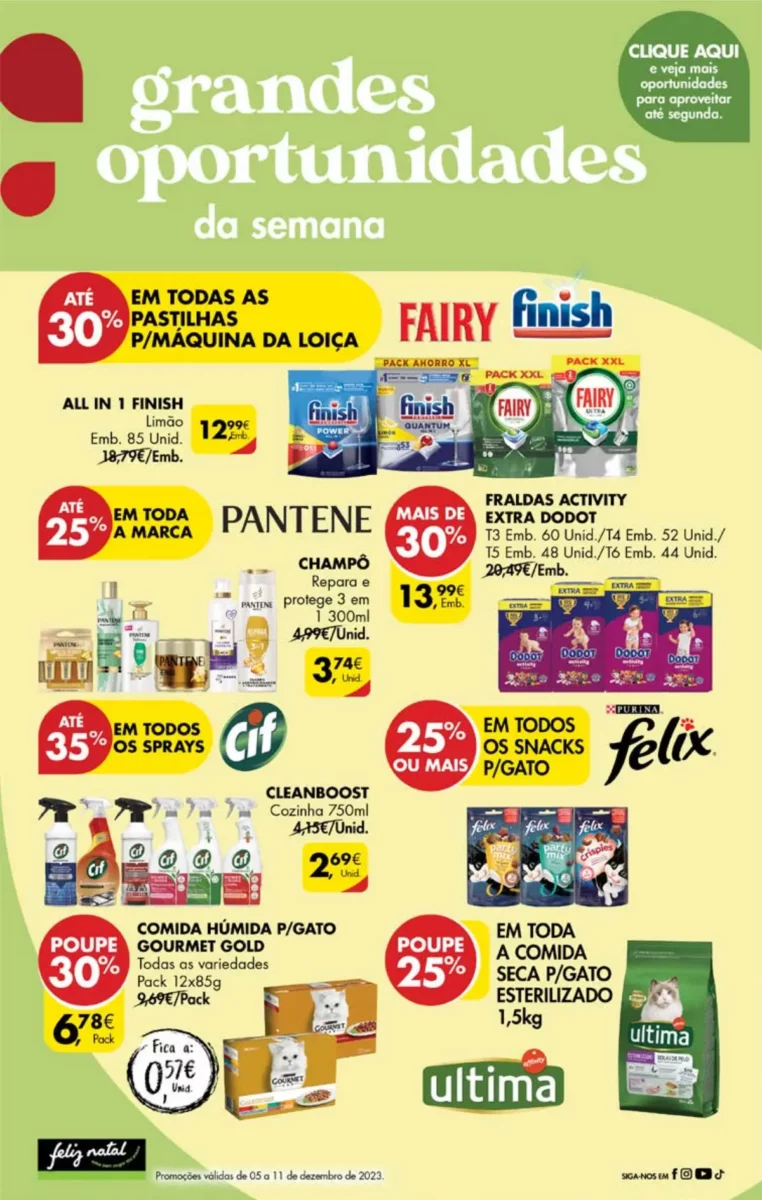 Antevis&atilde;o Folheto Pingo Doce fim-de-semana (8 a 11 dezembro)