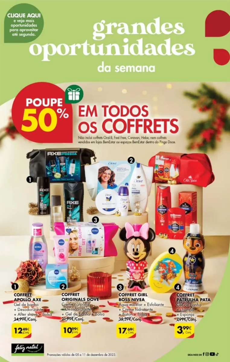 Antevis&atilde;o Folheto Pingo Doce fim-de-semana (8 a 11 dezembro)