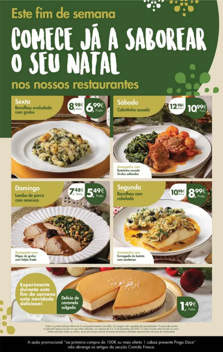 Antevis&atilde;o Folheto Pingo Doce fim-de-semana (8 a 11 dezembro)