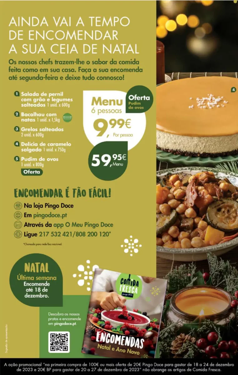 Antevis&atilde;o Folheto Pingo Doce fim-de-semana (15 a 18 dezembro)
