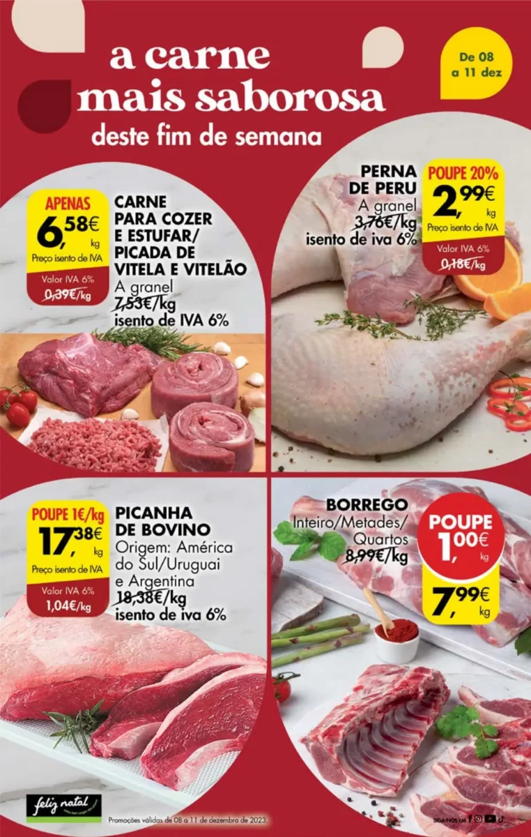 Antevis&atilde;o Folheto Pingo Doce fim-de-semana (8 a 11 dezembro)