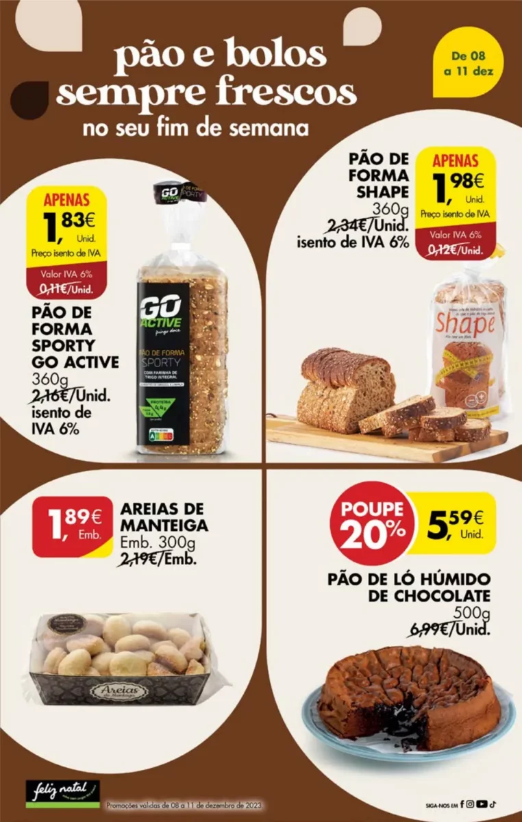Antevis&atilde;o Folheto Pingo Doce fim-de-semana (8 a 11 dezembro)
