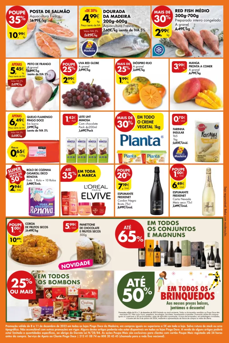 [Madeira] Antevis&atilde;o Folheto Pingo Doce fim-de-semana (8 a 11 dezembro)