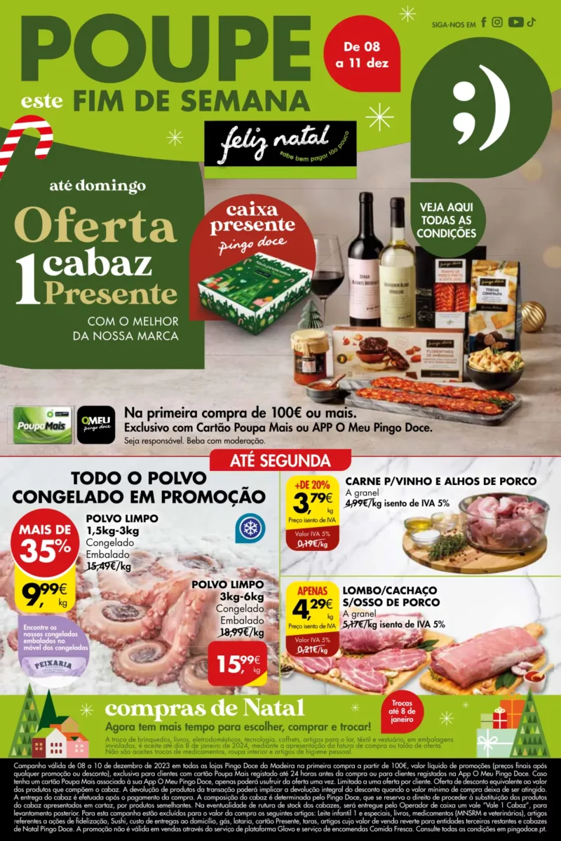 [Madeira] Antevis&atilde;o Folheto Pingo Doce fim-de-semana (8 a 11 dezembro)