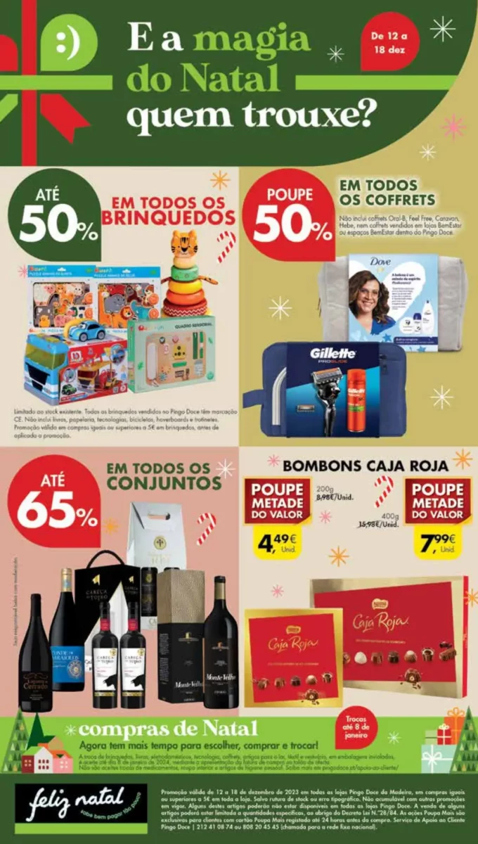 Antevis&atilde;o Folheto Pingo Doce Madeira (12 a 18 dezembro)