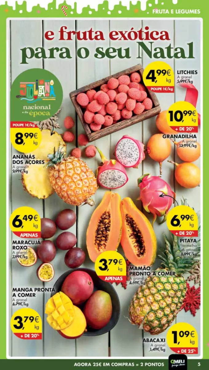 Antevis&atilde;o Folheto Pingo Doce Madeira (19 a 26 dezembro)