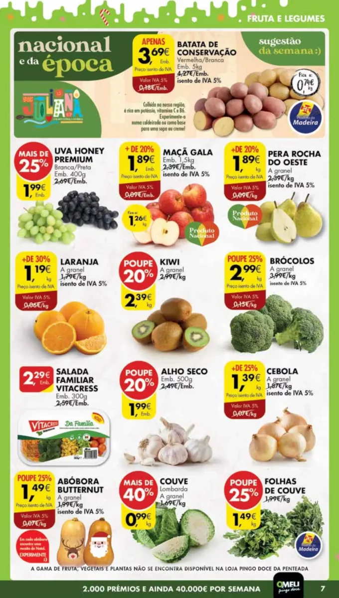 Antevis&atilde;o Folheto Pingo Doce Madeira (12 a 18 dezembro)