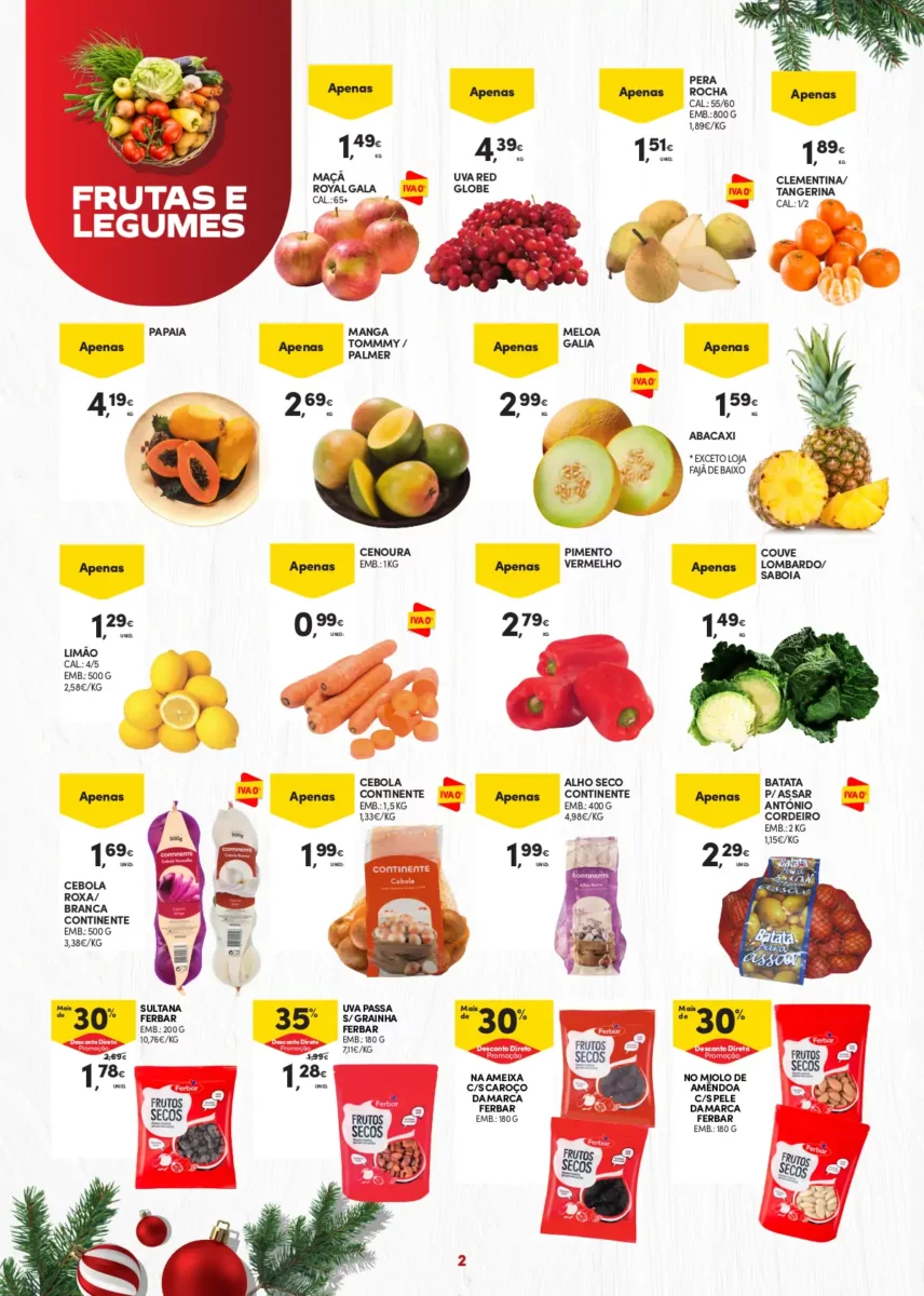 Folheto Continente A&ccedil;ores (7 a 24 dezembro)