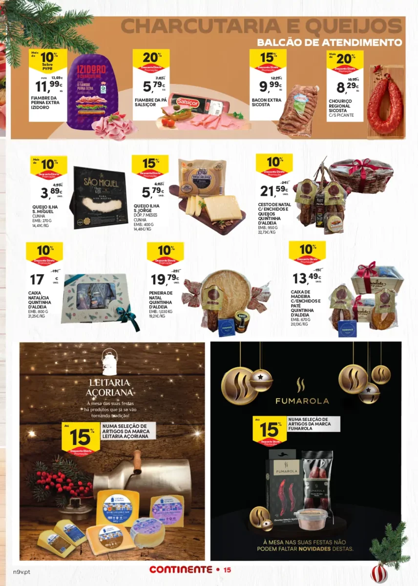 Folheto Continente A&ccedil;ores (7 a 24 dezembro)