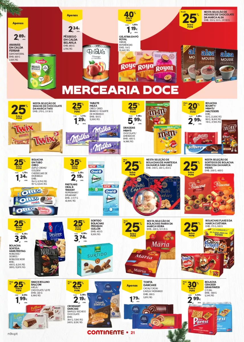 Folheto Continente A&ccedil;ores (7 a 24 dezembro)