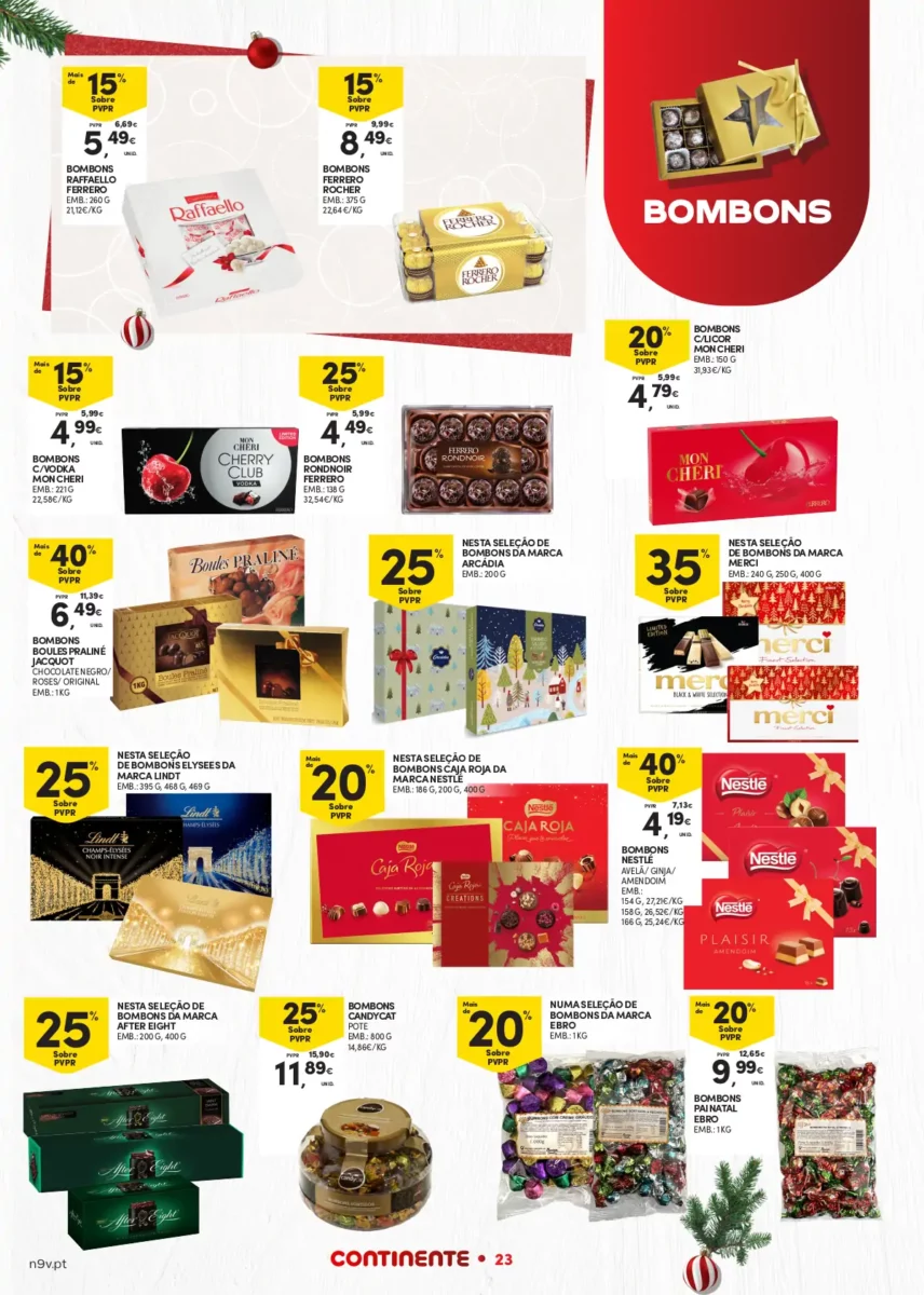 Folheto Continente A&ccedil;ores (7 a 24 dezembro)