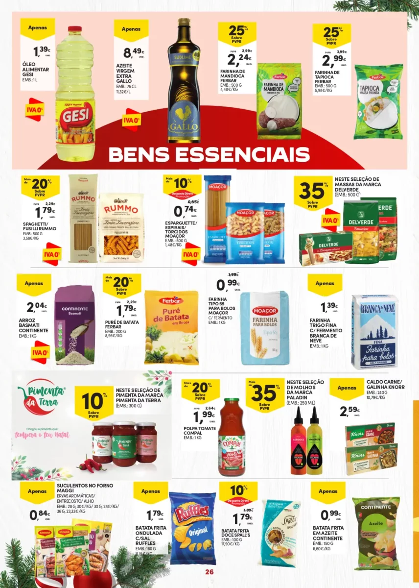 Folheto Continente A&ccedil;ores (7 a 24 dezembro)